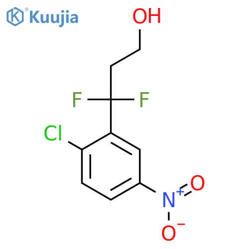 3-(2-chloro-5-nitrophenyl)-3,3-difluoropropan-1-ol structure