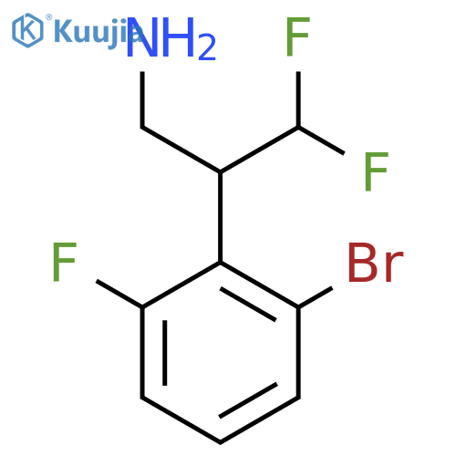 2-(2-bromo-6-fluorophenyl)-3,3-difluoropropan-1-amine structure