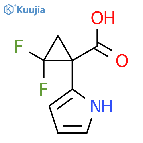 2,2-difluoro-1-(1H-pyrrol-2-yl)cyclopropane-1-carboxylic acid structure