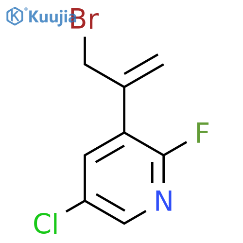 3-(3-bromoprop-1-en-2-yl)-5-chloro-2-fluoropyridine structure