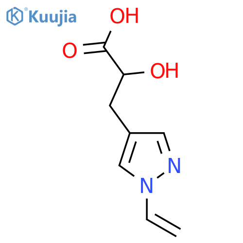 3-(1-ethenyl-1H-pyrazol-4-yl)-2-hydroxypropanoic acid structure