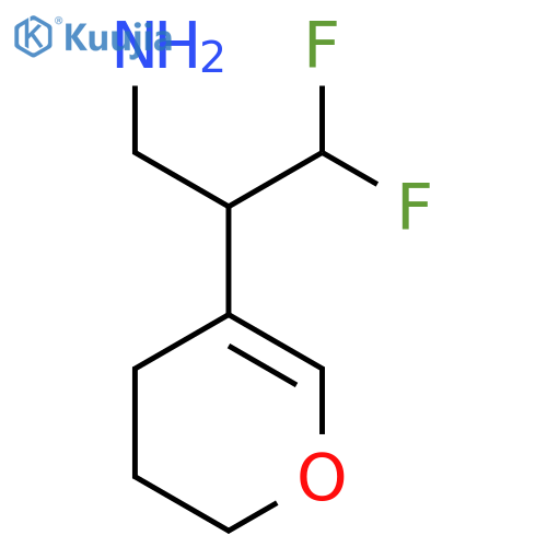 2-(3,4-dihydro-2H-pyran-5-yl)-3,3-difluoropropan-1-amine structure
