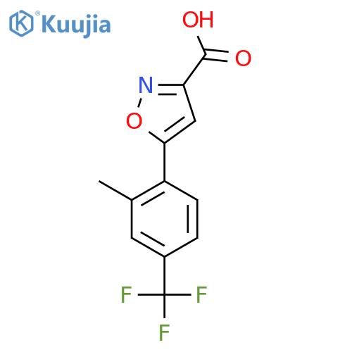 5-2-methyl-4-(trifluoromethyl)phenyl-1,2-oxazole-3-carboxylic acid structure