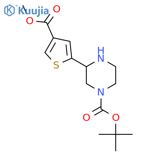 tert-butyl 3-4-(methoxycarbonyl)thiophen-2-ylpiperazine-1-carboxylate structure