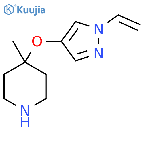 4-(1-ethenyl-1H-pyrazol-4-yl)oxy-4-methylpiperidine structure