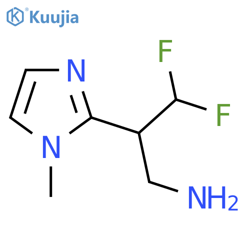 3,3-difluoro-2-(1-methyl-1H-imidazol-2-yl)propan-1-amine structure