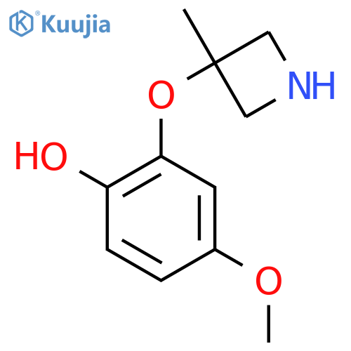 4-methoxy-2-(3-methylazetidin-3-yl)oxyphenol structure