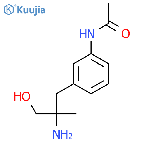 N-3-(2-amino-3-hydroxy-2-methylpropyl)phenylacetamide structure