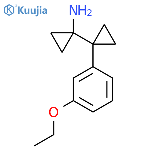 1-1-(3-ethoxyphenyl)cyclopropylcyclopropan-1-amine structure
