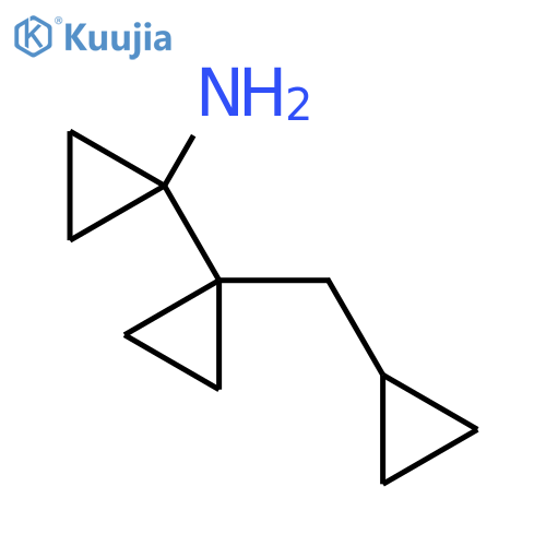 1-1-(cyclopropylmethyl)cyclopropylcyclopropan-1-amine structure