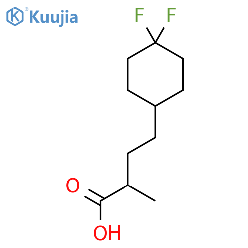 4-(4,4-difluorocyclohexyl)-2-methylbutanoic acid structure