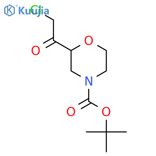 tert-butyl 2-(2-chloroacetyl)morpholine-4-carboxylate structure