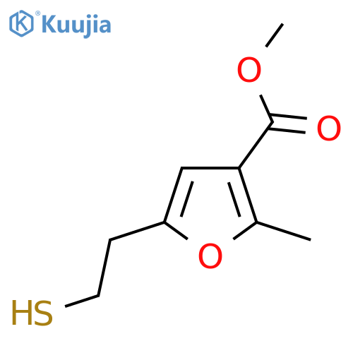 methyl 2-methyl-5-(2-sulfanylethyl)furan-3-carboxylate structure
