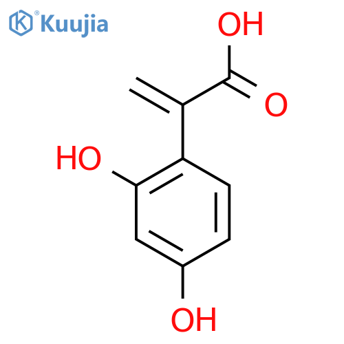 2-(2,4-dihydroxyphenyl)prop-2-enoic acid structure
