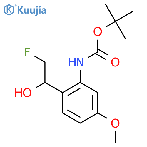 tert-butyl N-2-(2-fluoro-1-hydroxyethyl)-5-methoxyphenylcarbamate structure