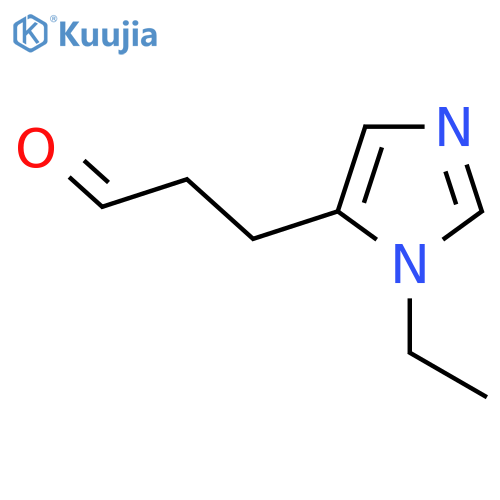 3-(1-ethyl-1H-imidazol-5-yl)propanal structure