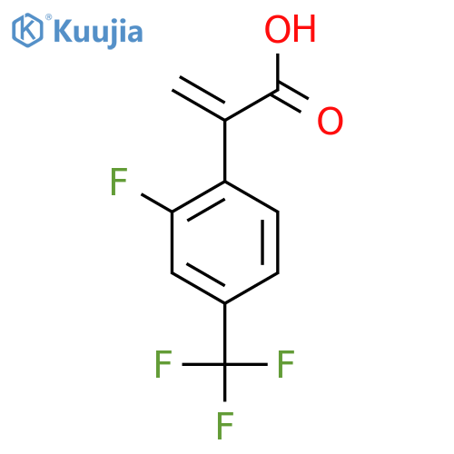 2-2-fluoro-4-(trifluoromethyl)phenylprop-2-enoic acid structure