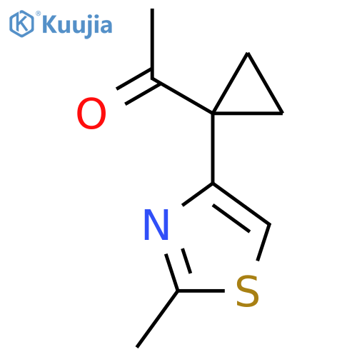 1-1-(2-methyl-1,3-thiazol-4-yl)cyclopropylethan-1-one structure