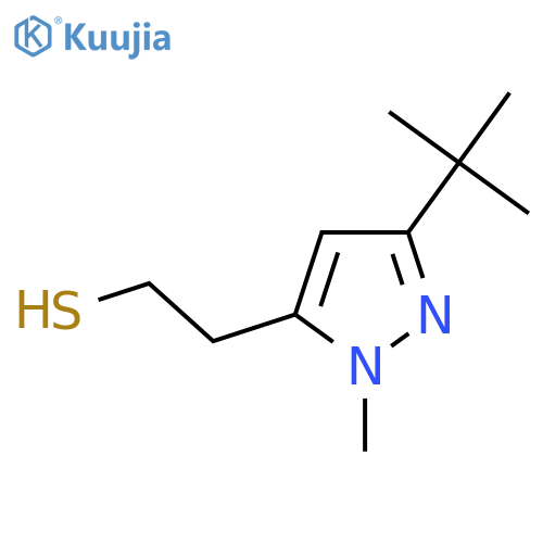 2-(3-tert-butyl-1-methyl-1H-pyrazol-5-yl)ethane-1-thiol structure