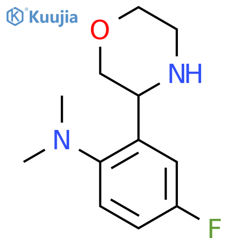 4-fluoro-N,N-dimethyl-2-(morpholin-3-yl)aniline structure
