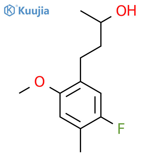 4-(5-fluoro-2-methoxy-4-methylphenyl)butan-2-ol structure