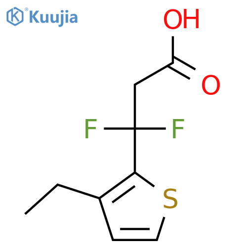 3-(3-ethylthiophen-2-yl)-3,3-difluoropropanoic acid structure