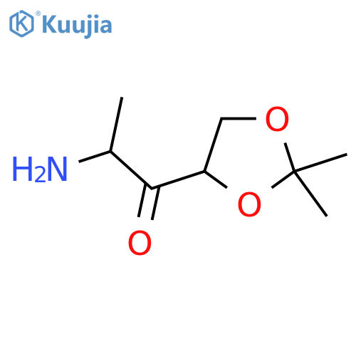 2-amino-1-(2,2-dimethyl-1,3-dioxolan-4-yl)propan-1-one structure