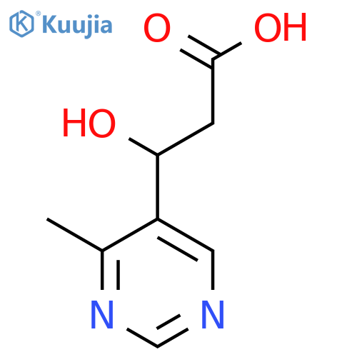 3-Hydroxy-3-(4-methylpyrimidin-5-yl)propanoic acid structure