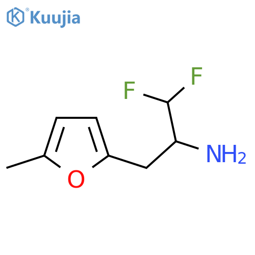1,1-difluoro-3-(5-methylfuran-2-yl)propan-2-amine structure