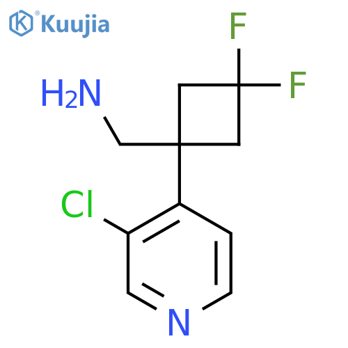 1-(3-chloropyridin-4-yl)-3,3-difluorocyclobutylmethanamine structure