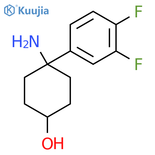 4-amino-4-(3,4-difluorophenyl)cyclohexan-1-ol structure