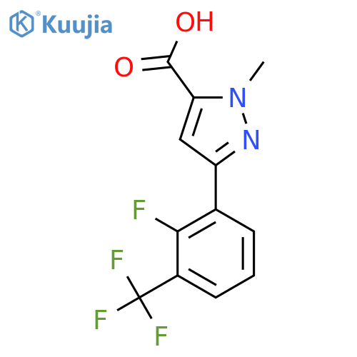 3-2-fluoro-3-(trifluoromethyl)phenyl-1-methyl-1H-pyrazole-5-carboxylic acid structure