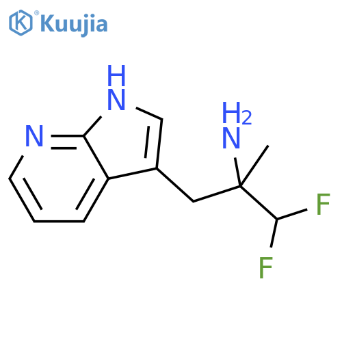1,1-difluoro-2-methyl-3-{1H-pyrrolo2,3-bpyridin-3-yl}propan-2-amine structure