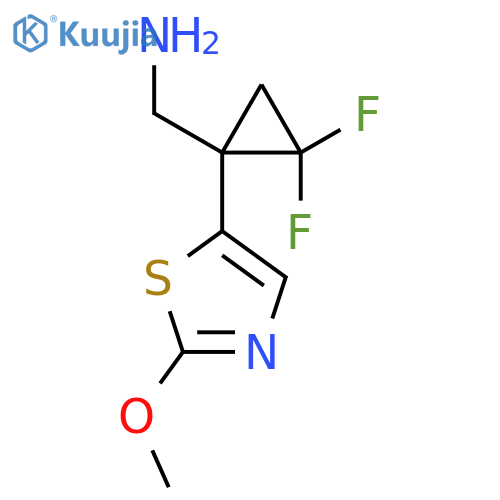 2,2-difluoro-1-(2-methoxy-1,3-thiazol-5-yl)cyclopropylmethanamine structure