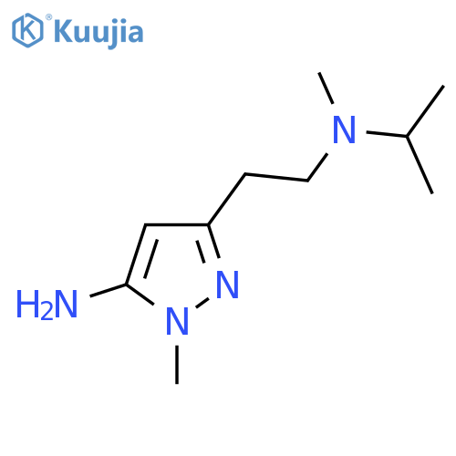1-methyl-3-{2-methyl(propan-2-yl)aminoethyl}-1H-pyrazol-5-amine structure