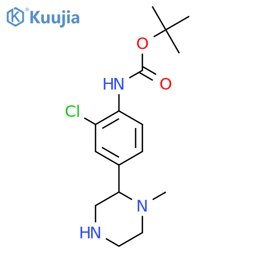 tert-butyl N-2-chloro-4-(1-methylpiperazin-2-yl)phenylcarbamate structure