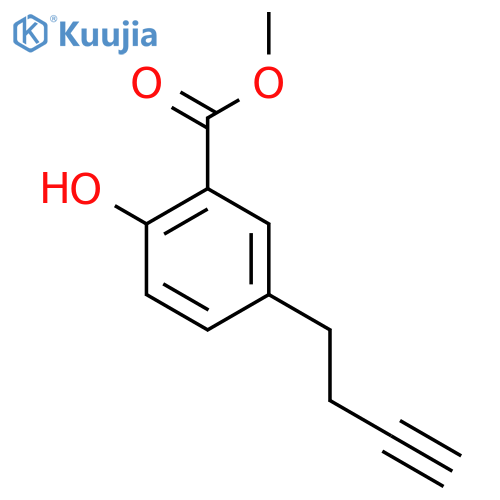 methyl 5-(but-3-yn-1-yl)-2-hydroxybenzoate structure