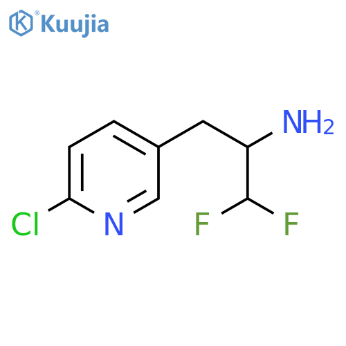 3-(6-chloropyridin-3-yl)-1,1-difluoropropan-2-amine structure