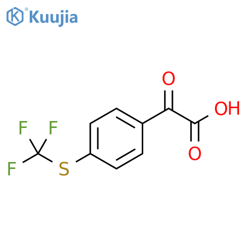 2-oxo-2-{4-(trifluoromethyl)sulfanylphenyl}acetic acid structure