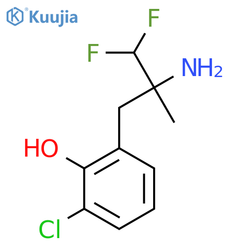 2-(2-amino-3,3-difluoro-2-methylpropyl)-6-chlorophenol structure