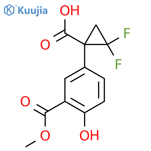 2,2-difluoro-1-4-hydroxy-3-(methoxycarbonyl)phenylcyclopropane-1-carboxylic acid structure