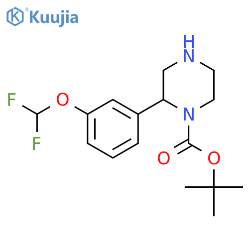 tert-butyl 2-3-(difluoromethoxy)phenylpiperazine-1-carboxylate structure