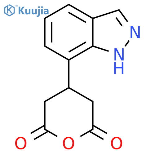 4-(1H-indazol-7-yl)oxane-2,6-dione structure