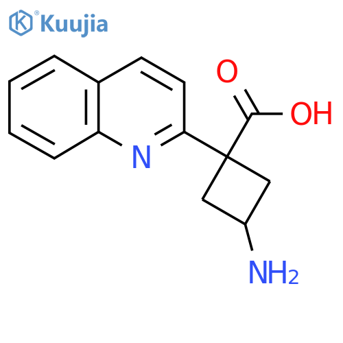 3-amino-1-(quinolin-2-yl)cyclobutane-1-carboxylic acid structure