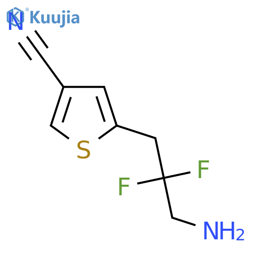 5-(3-amino-2,2-difluoropropyl)thiophene-3-carbonitrile structure