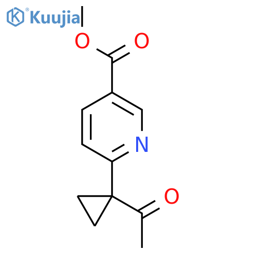 methyl 6-(1-acetylcyclopropyl)pyridine-3-carboxylate structure