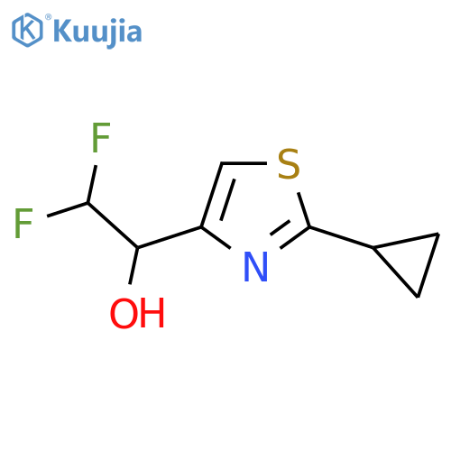 1-(2-cyclopropyl-1,3-thiazol-4-yl)-2,2-difluoroethan-1-ol structure