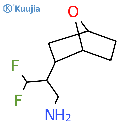 3,3-difluoro-2-{7-oxabicyclo2.2.1heptan-2-yl}propan-1-amine structure