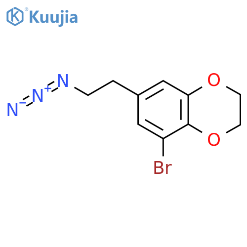 7-(2-azidoethyl)-5-bromo-2,3-dihydro-1,4-benzodioxine structure