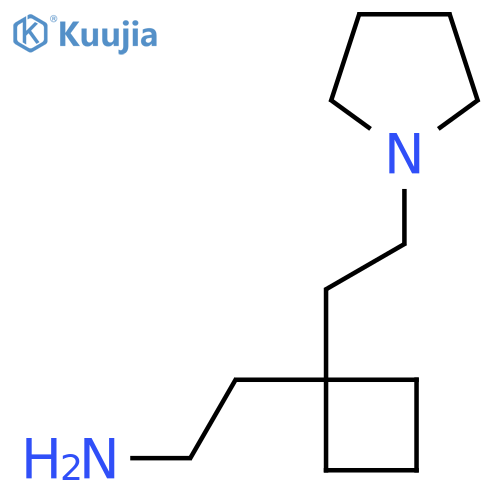 2-{1-2-(pyrrolidin-1-yl)ethylcyclobutyl}ethan-1-amine structure
